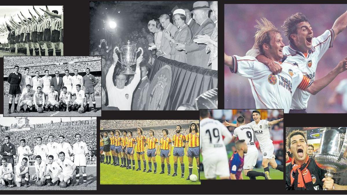 Los ocho títulos de Copa en la historia del Valencia CF, en imágenes
