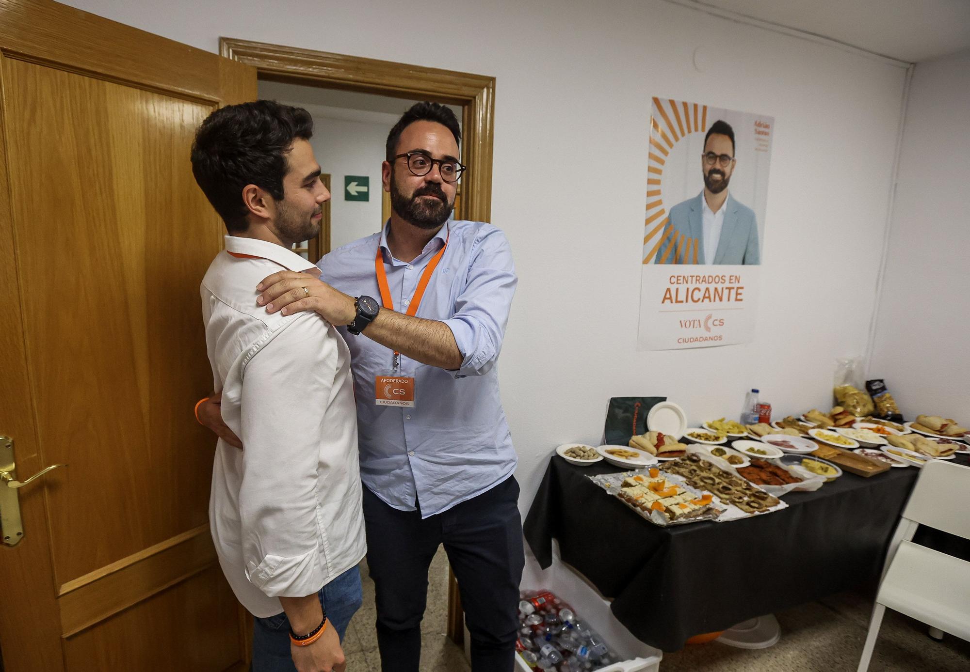 Así ha sido la noche electoral en Ciudadanos Alicante