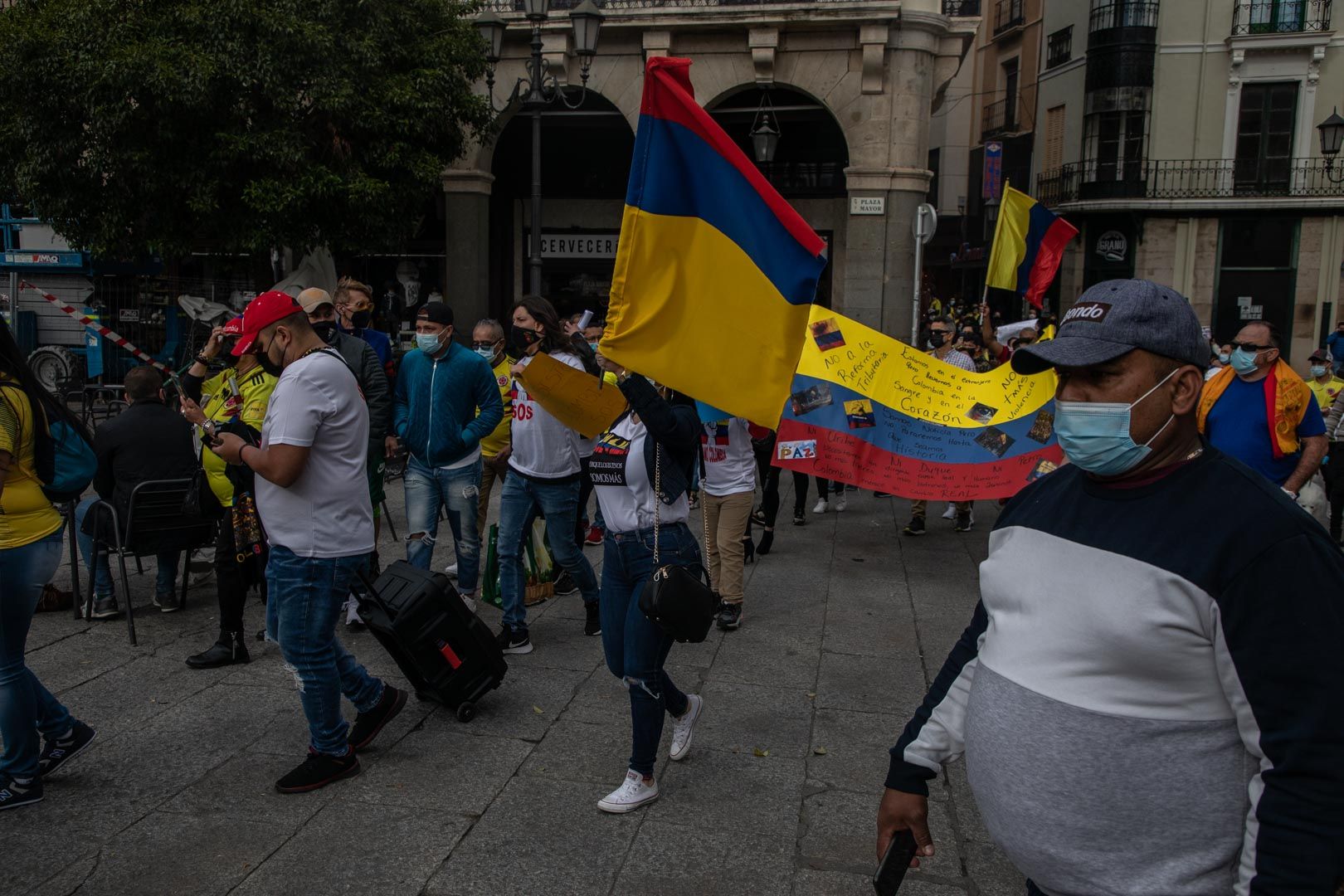 Marcha de colombianos en Zamora