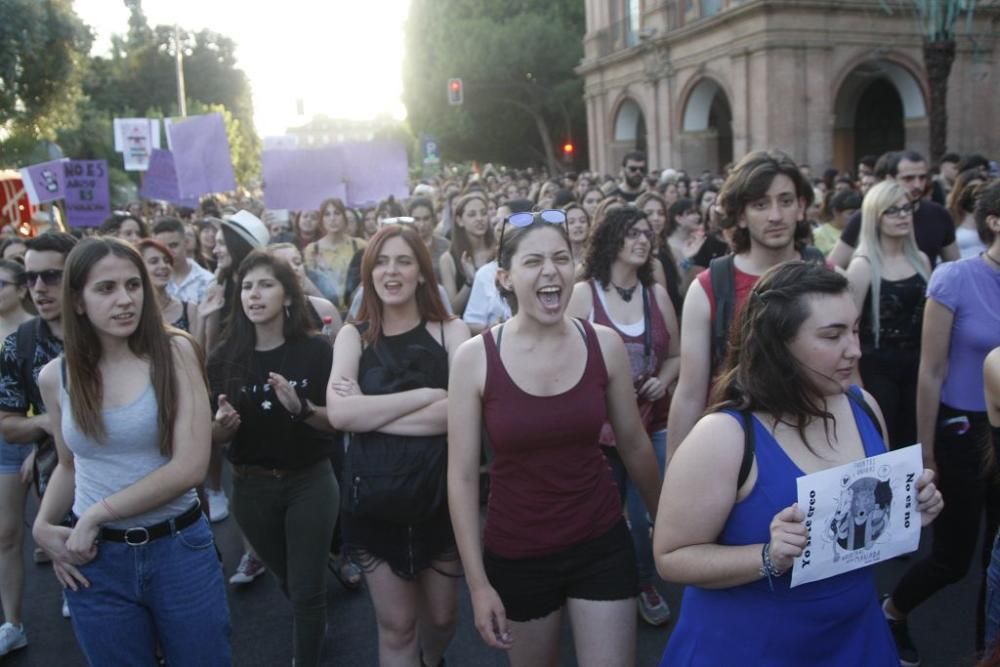 Protesta en Murcia contra la excarcelación de La Manada