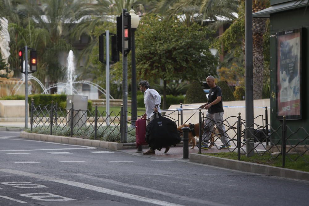 Una falsa alarma con una mochila sospechosa bloquea el centro de Alicante