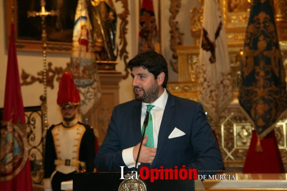 Fernando López Miras da el pregón de la Semana Santa en Lorca