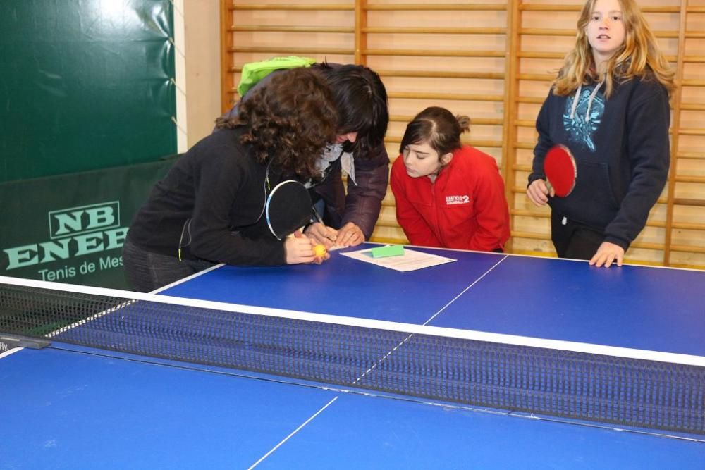 Final regional de tenis de mesa en Calasparra