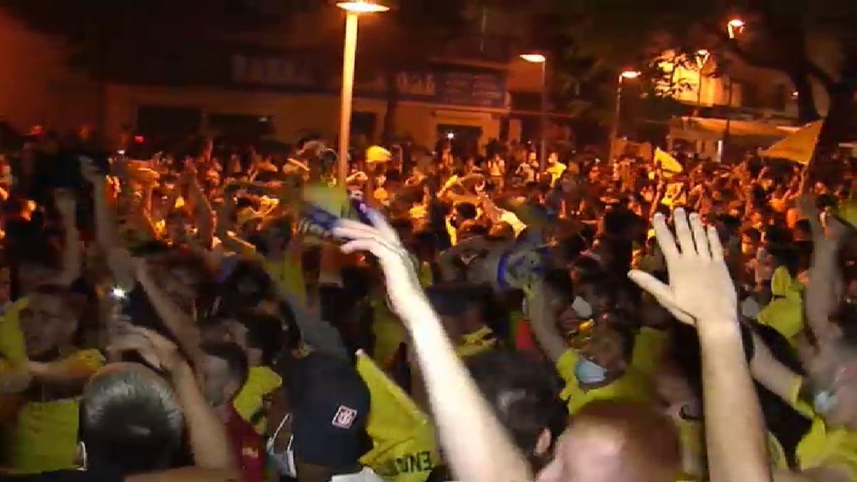 Celebraciones sin control en Villareal por la victoria de su equipo