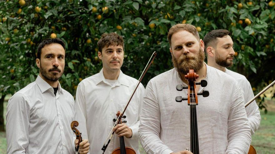 Busker String Quartet presenta sus ‘Senderos Extremeños’ en el parque de la Legión