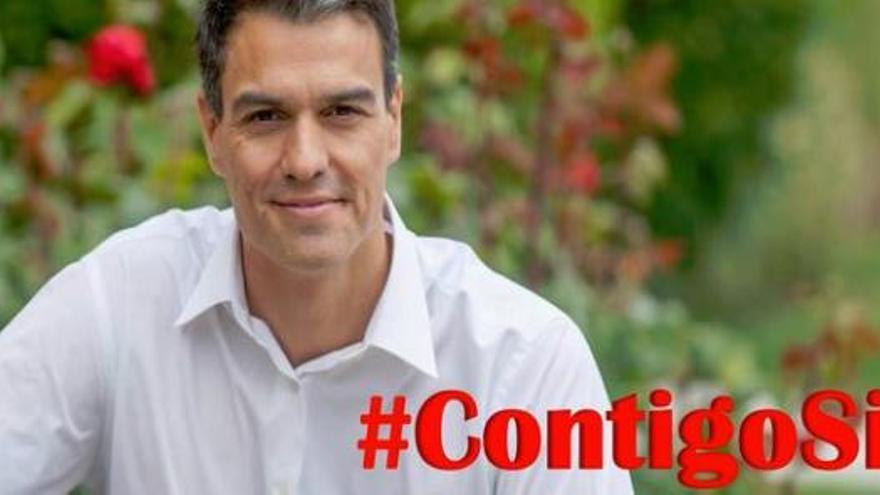 Partidarios de Pedro Sánchez en Asturias muestran su  apoyo en las redes sociales bajo el lema &#039;#ContigoSiPedro&#039;