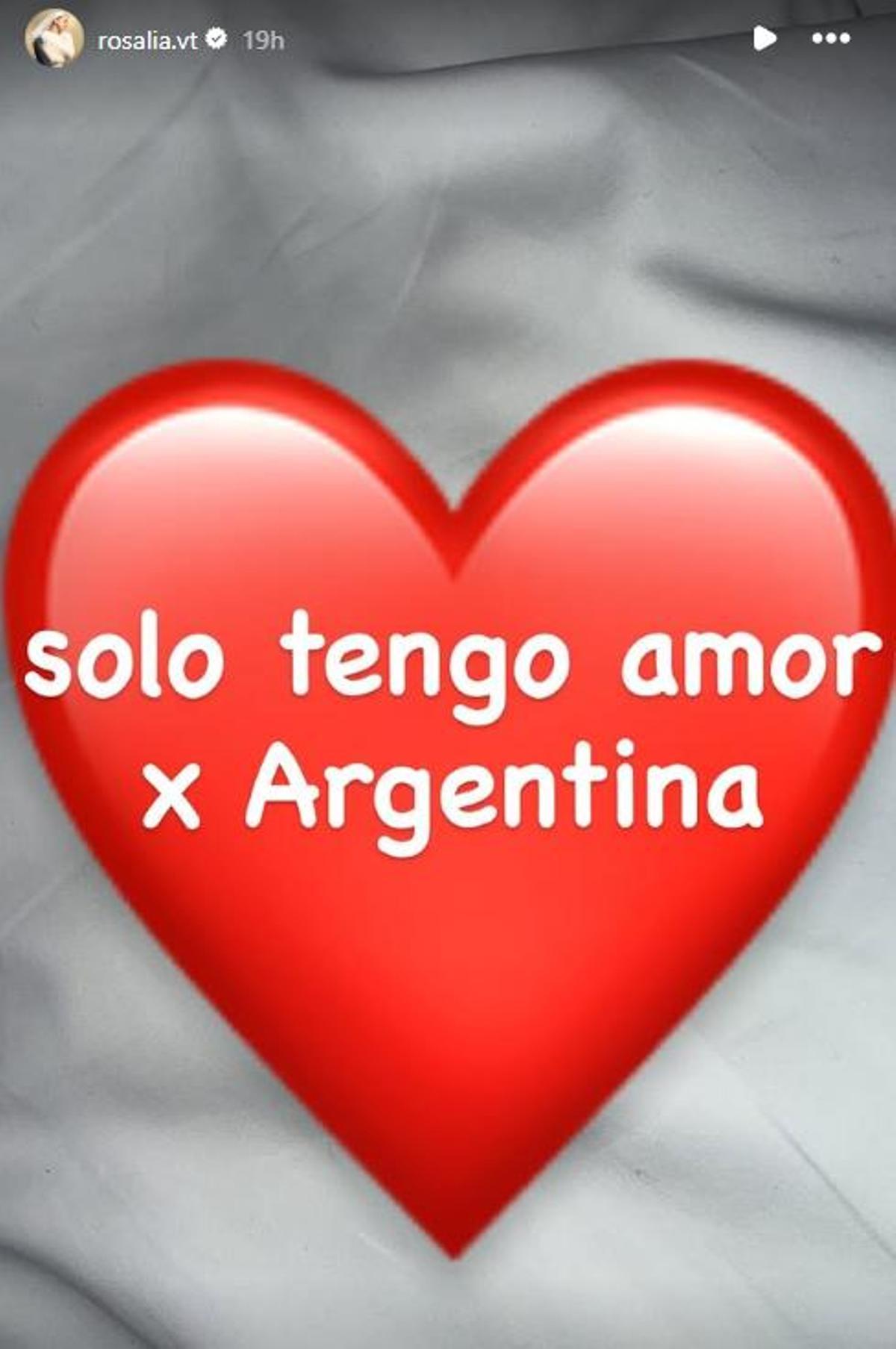 Segunda 'story' de la disculpa de Rosalía a través de Instagram.