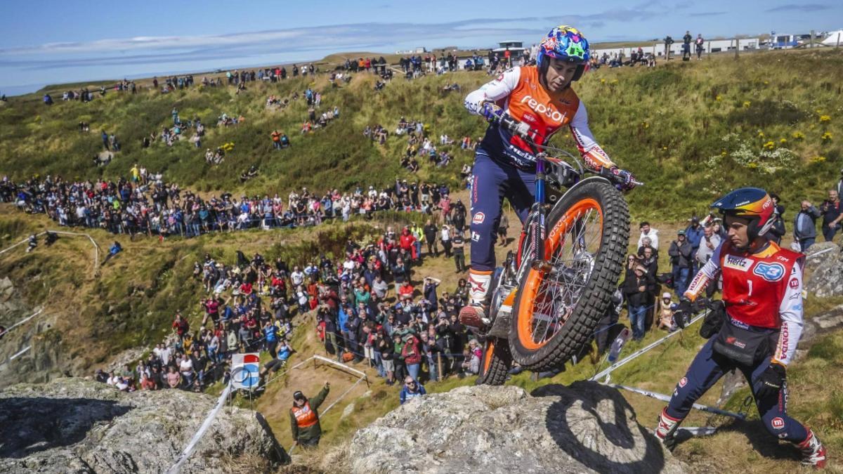 Toni Bou, durant l'última victòria, a Gal·les