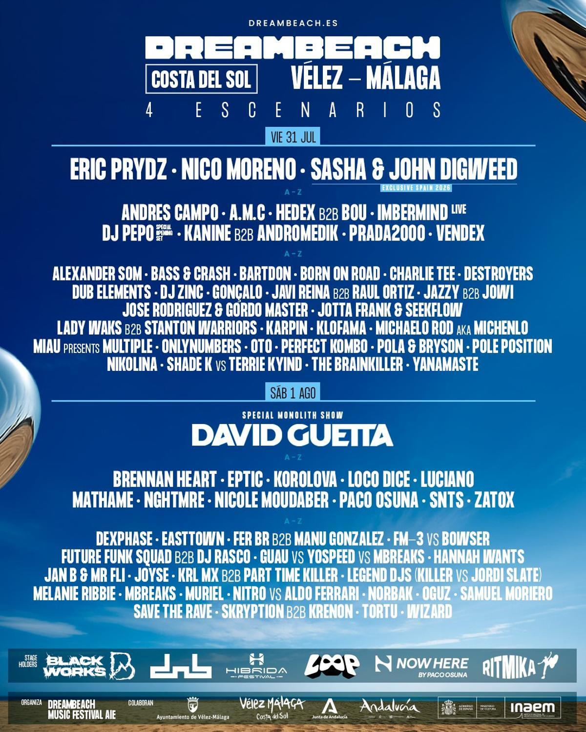 El cartel de Dreambeach Costa del Sol