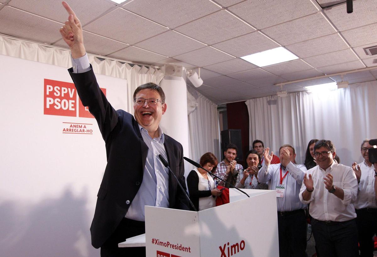 La izquierda se impuso en la provincia de Alicante en las elecciones autonómicas de 2015, cuando Ximo Puig fue investido como presidente de la Generalitat.