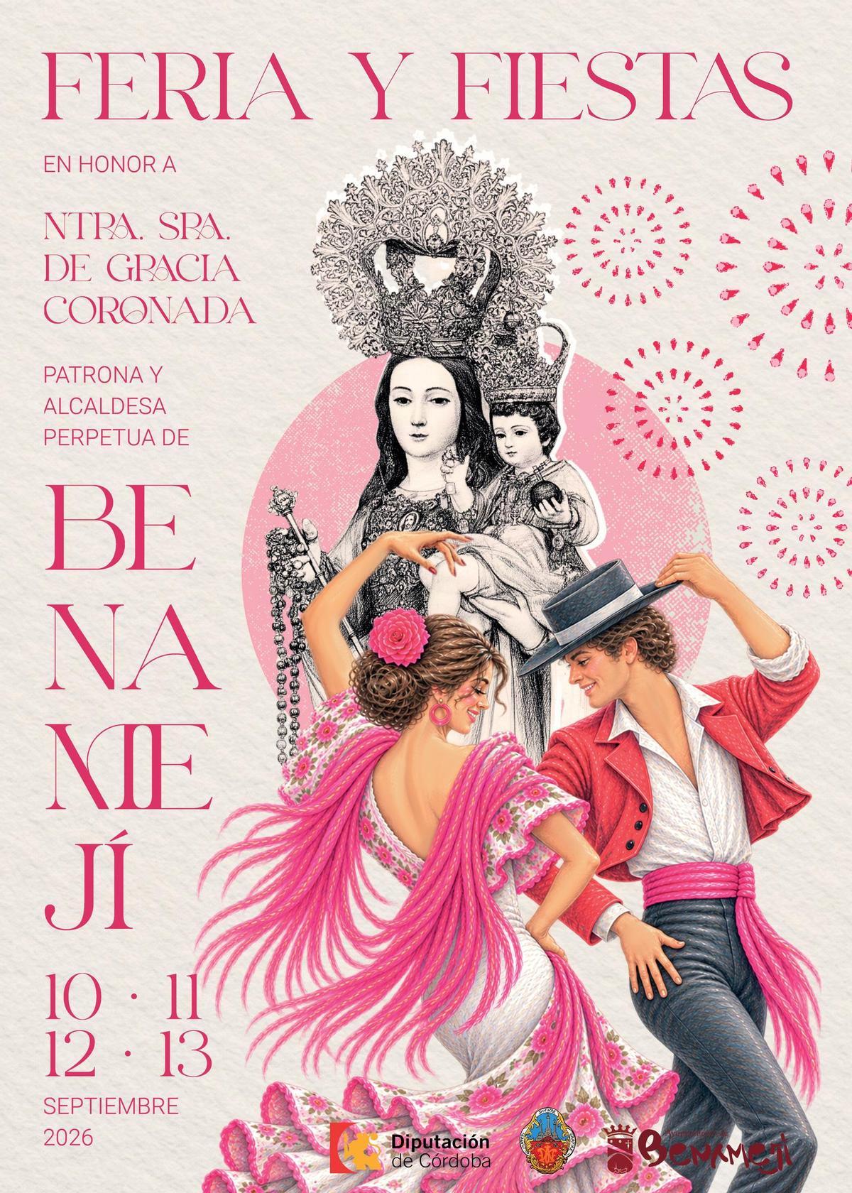 Cartel oficial de la Feria y Fiestas de Benamejí.