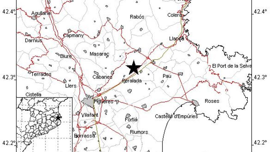 L&#039;Alt Empordà registra un terratrèmol de magnitud 2,5