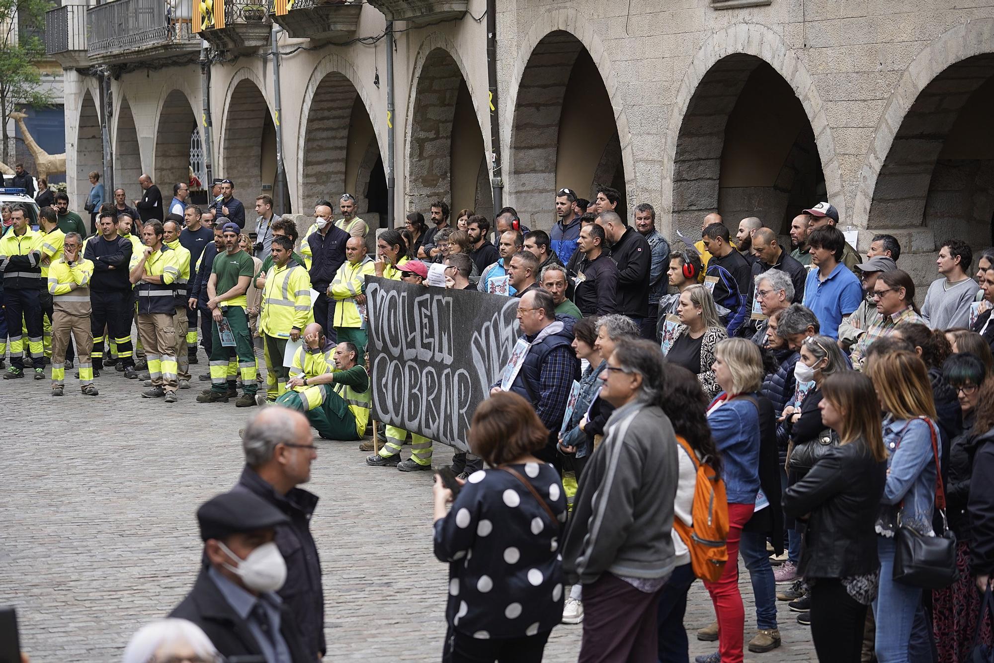 Nova protesta dels treballadors municipals de Girona