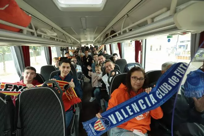 Autobuses de valencianistas para ver el Valencia - Betis en Mestalla
