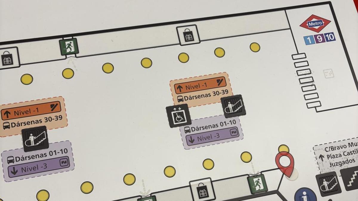 Mapa accesible de Plaza de Castilla
