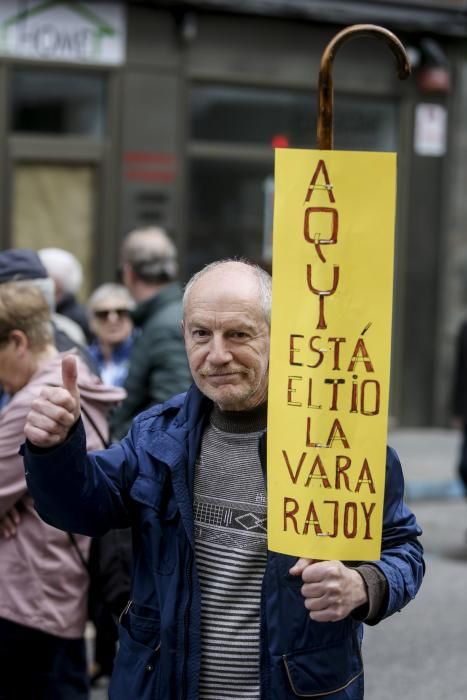 Protesta de pensionistas en Gijón