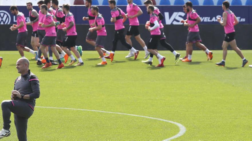 Entrenamiento previo al Levante-Sevilla.