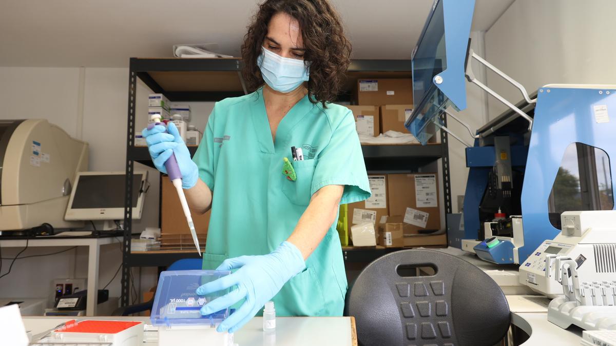 Laboratorio de Microbiología del Hospital General de Castelló, donde se analizar a diario centenares de PCR.