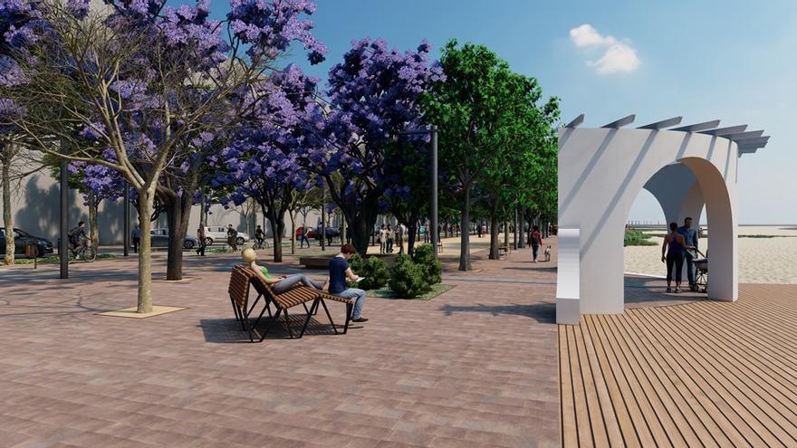 Una imatge del projecte del passeig de Palamós.