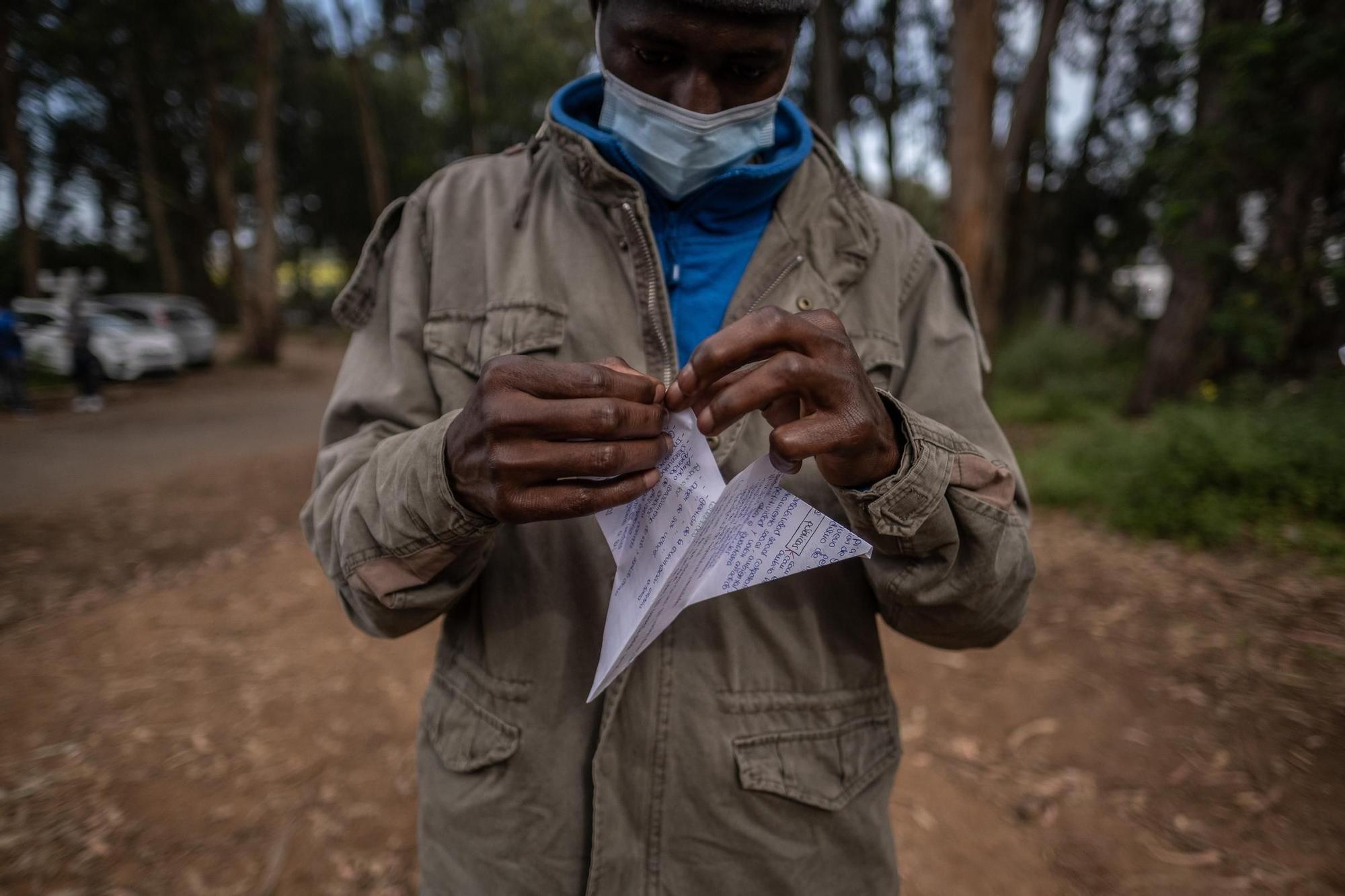 Protestas de migrantes en Las Raíces