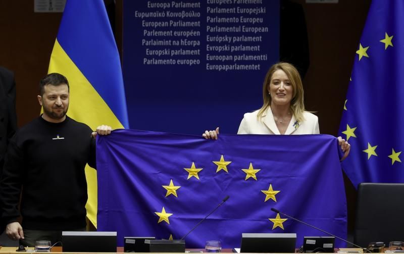 Las mejores imágenes de Zelenski, en el Parlamento Europeo