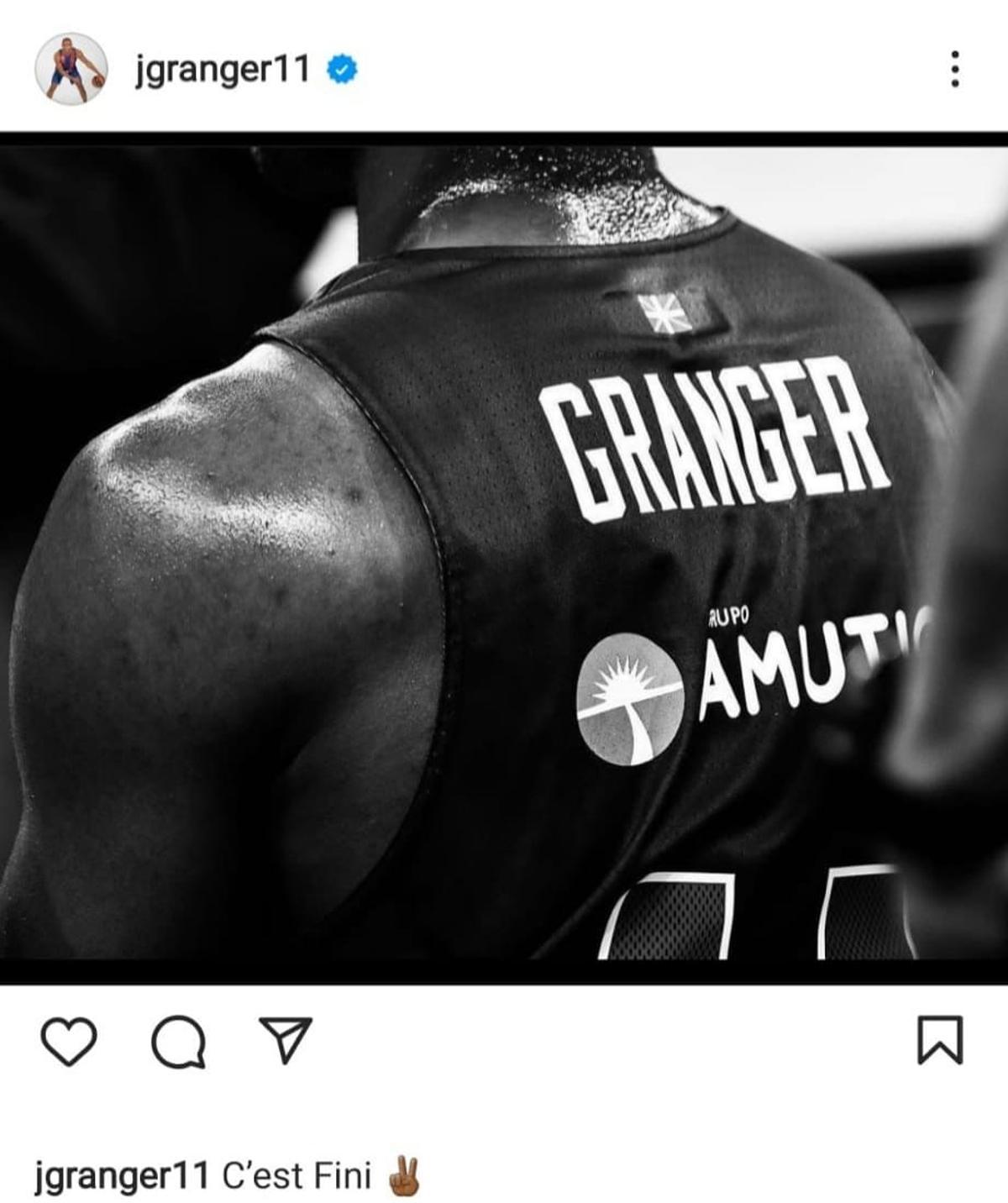 Publicación de Jayson Granger en Instagram.