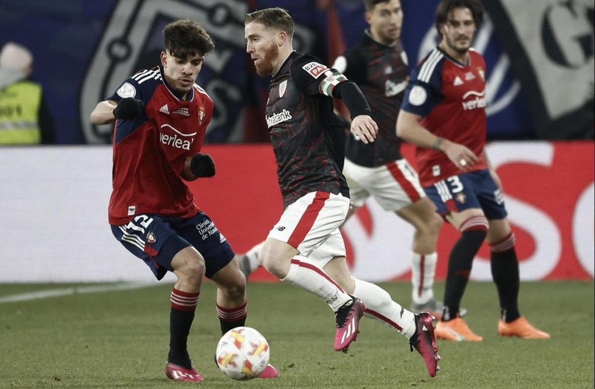 Abde, durante la ida de las Semifinales de la Copa del Rey frente al Athletic Club