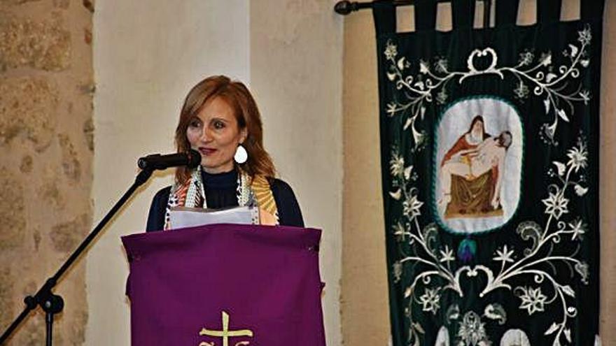 Ana Isabel Miranda Riaño pronuncia el pregón de la Semana Santa de Villalpando de 2019.