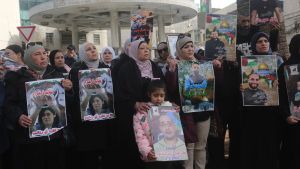 Protesta por la liberación de presos palestinos