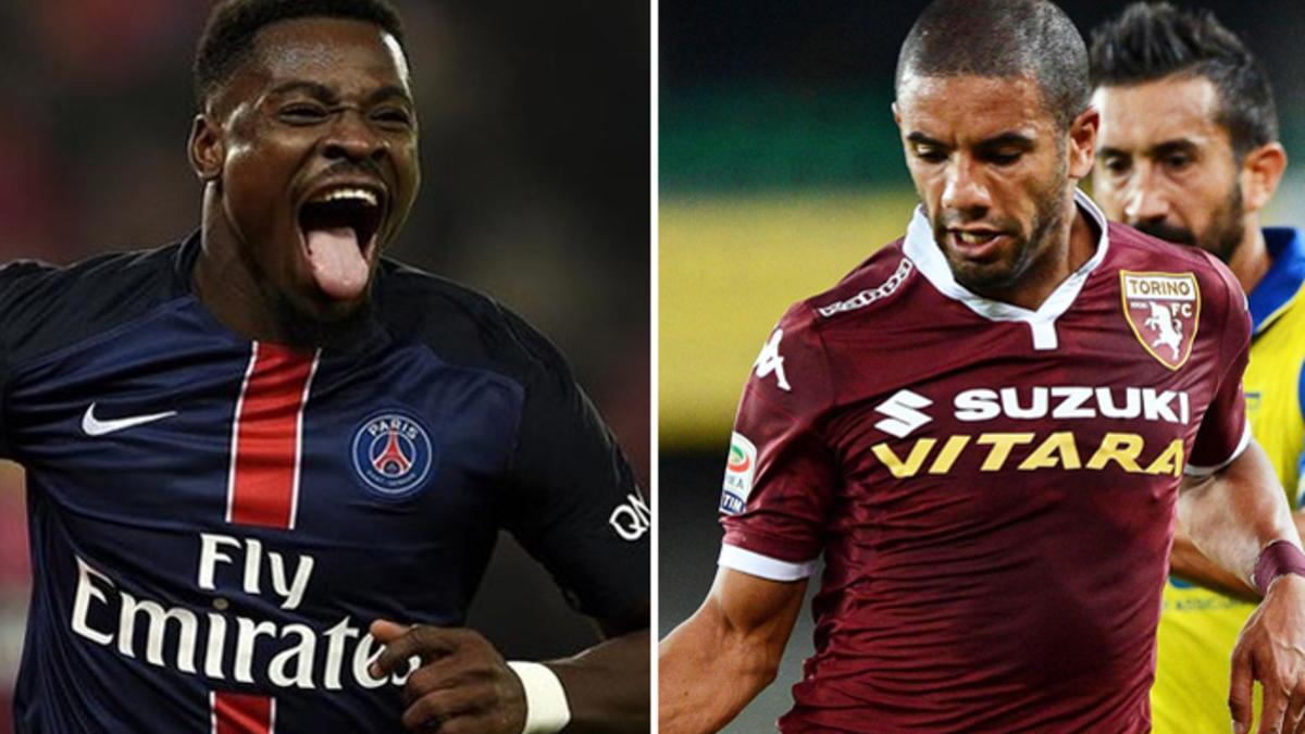 Serge Aurier (PSG) y Bruno Peres (Torino), posibles relevos de Dani Alves en el Barça