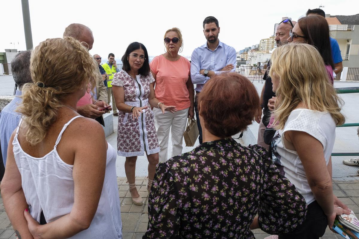 Visita institucional de Carolina Darias para supervisar unas obras
