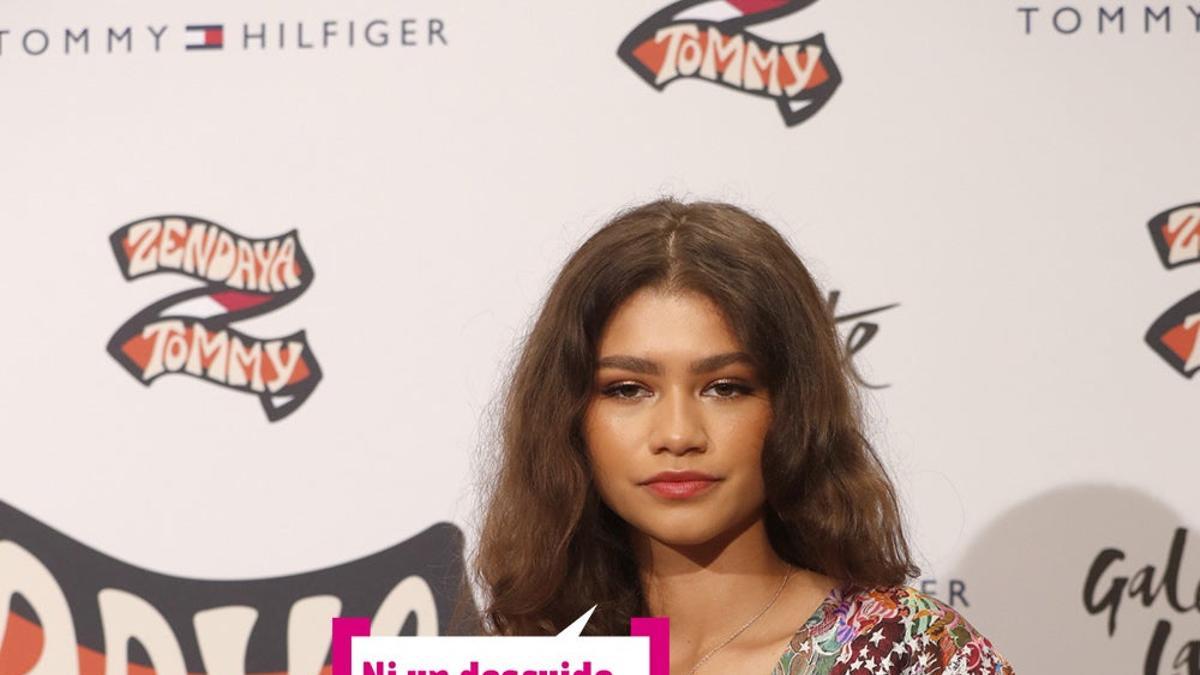 Zendaya presentando su colaboración con Tommy Hilfiger