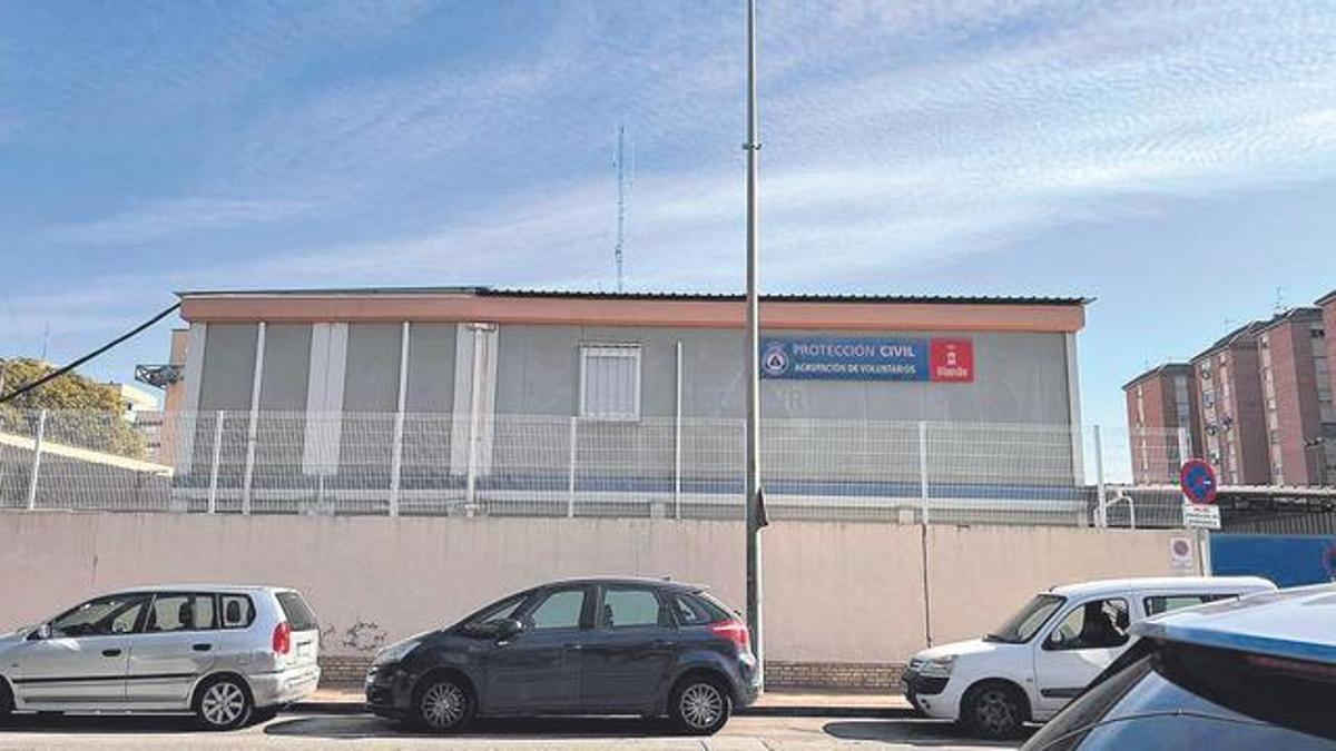 Dependencias actuales de la Agrupación del Voluntariado de Protección Civil, en la avenida San Juan de La Cruz en Murcia.