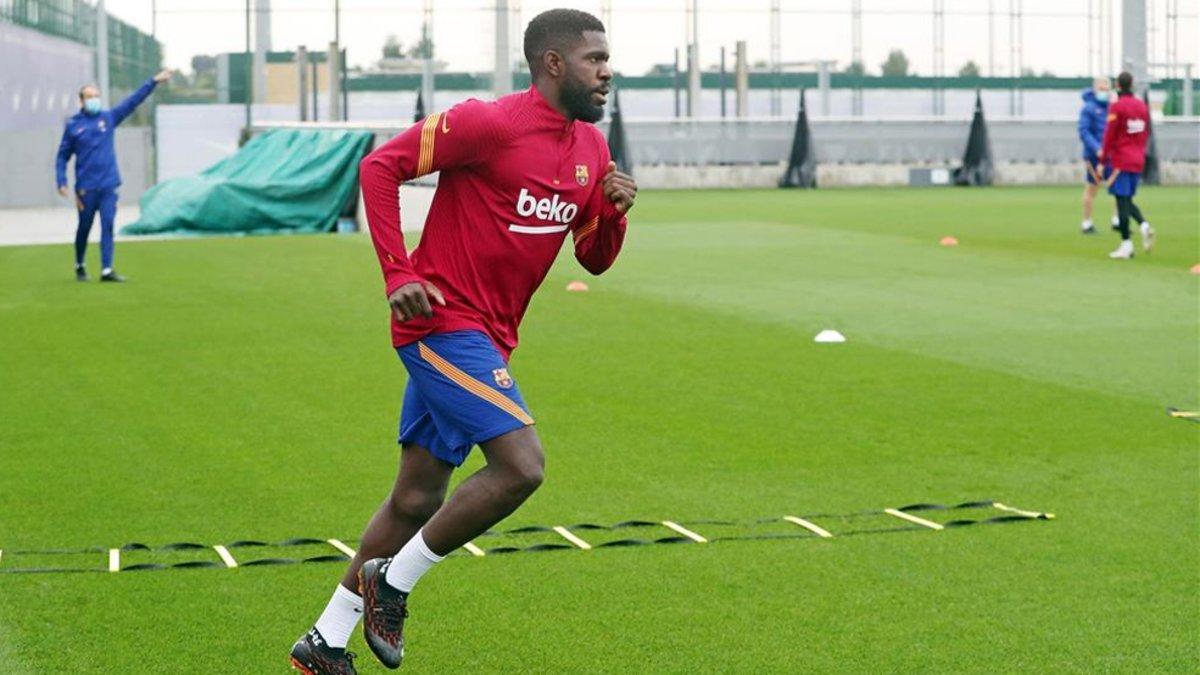 Umtiti, en una imagen reciente entrenando