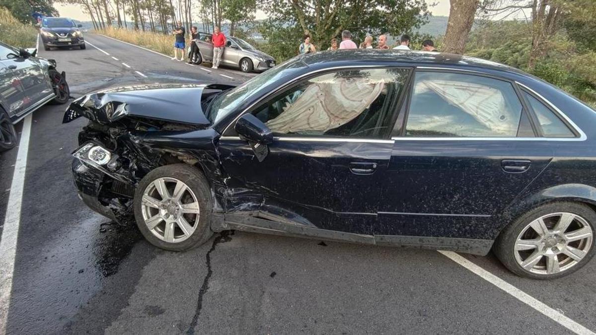Estado en el que quedaron los coches siniestrados.