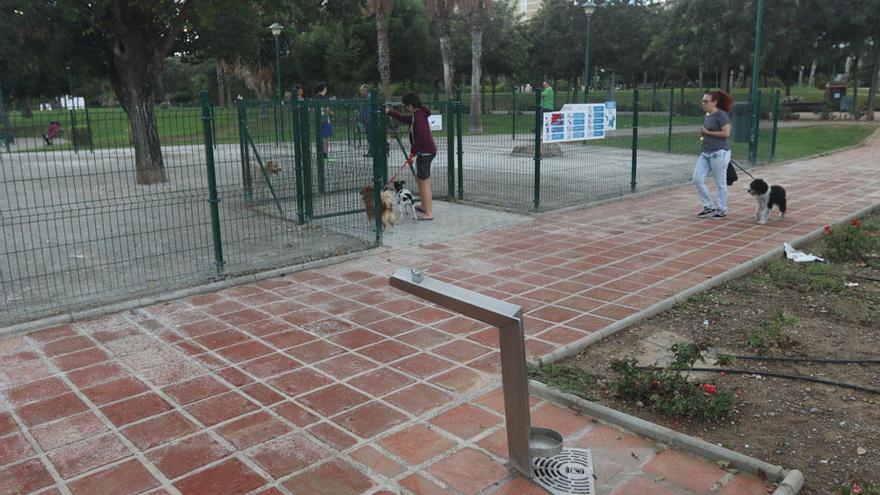 El parque canino de Huelin, tras su remodelación.