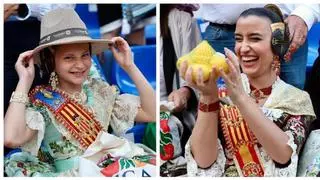 Devoción, pirotecnia y la "batalla de comida" completan la visita de Carmen y Marta a Murcia
