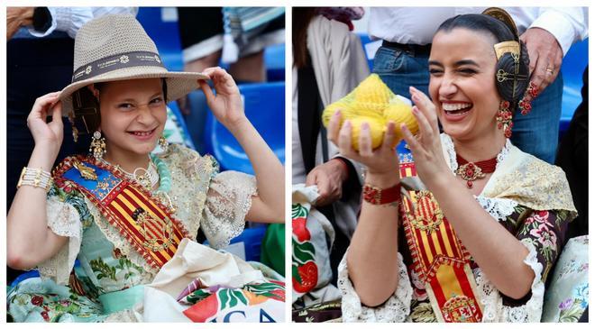 Carmen y Marta disfrutan de un desfile que alimenta: el Bando de la Huerta