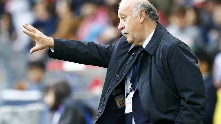 Vicente del Bosque durante un encuentro