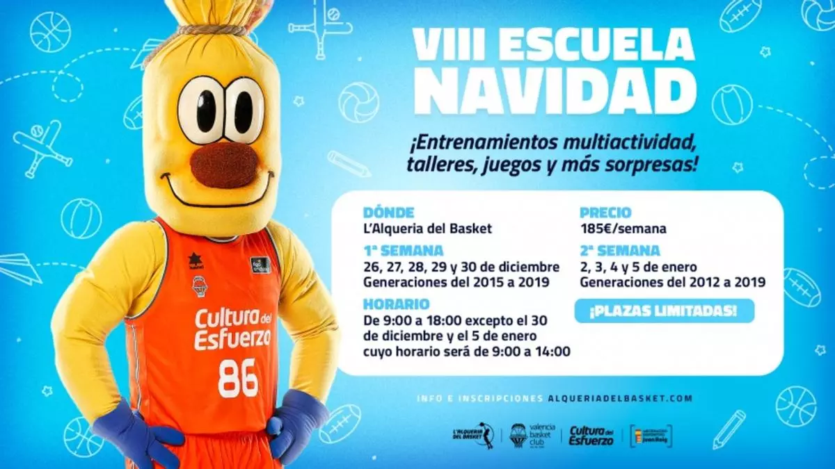 Valencia Basket abre el plazo de inscripción para la VIII Escuela