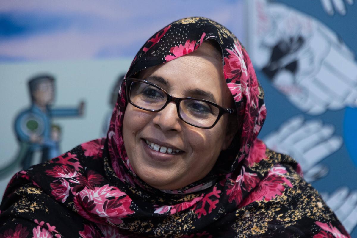 Fatma El Mehdi, la ministra de Cooperación de la República Árabe Saharaui Democrática, que vive desde 1975 en un campamento de refugiados