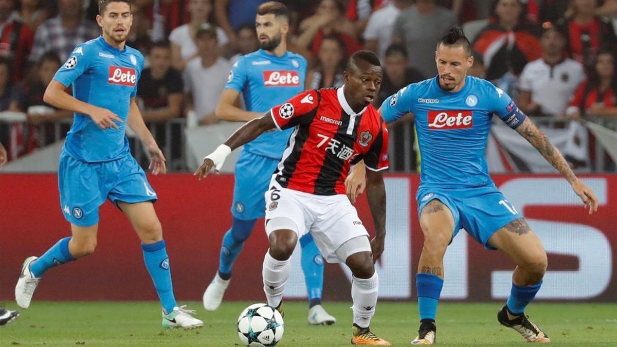 Seri, durante una acción en el partido ante el Nápoles.