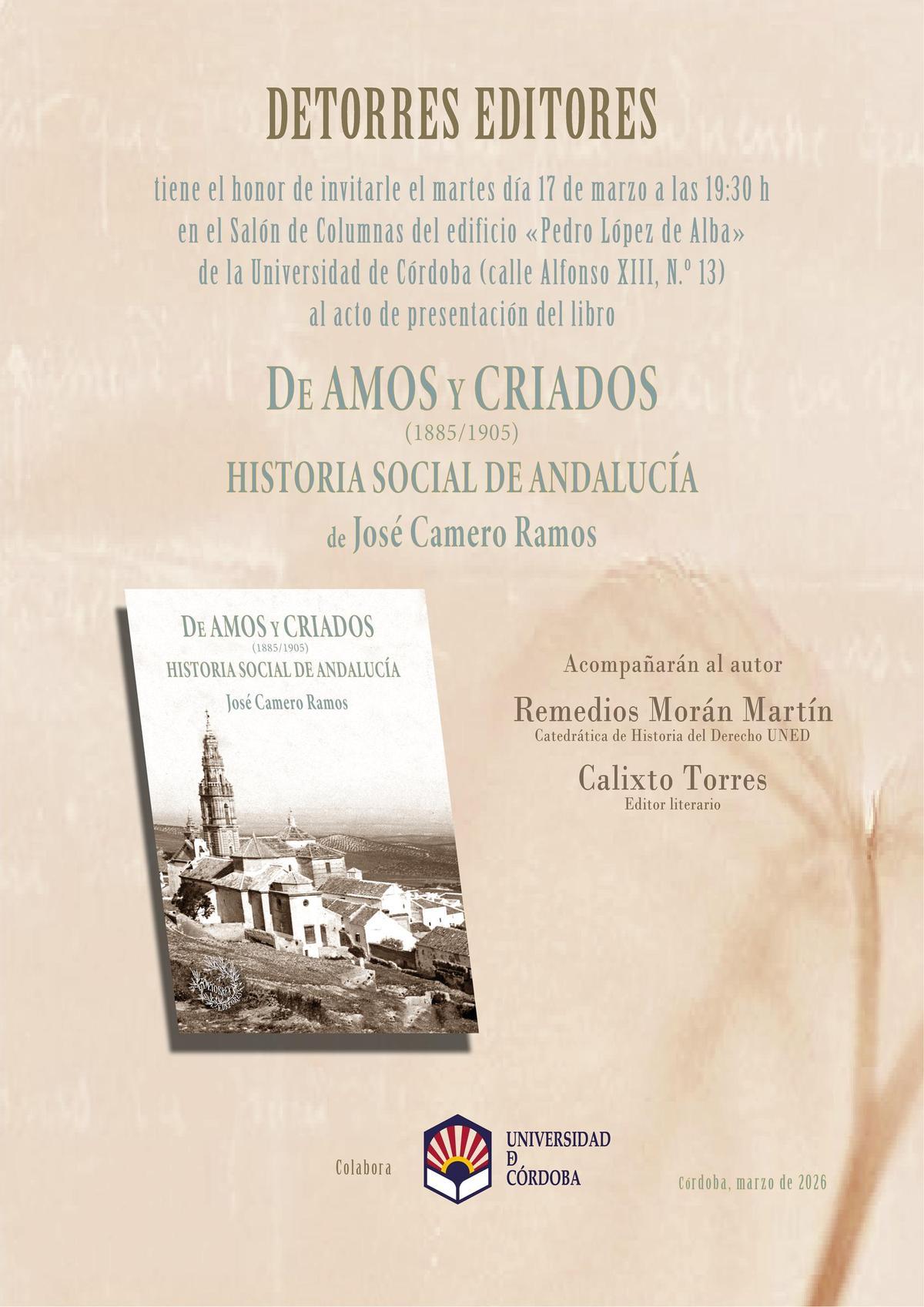 ‘De amos y criados’, de José Camero Ramos