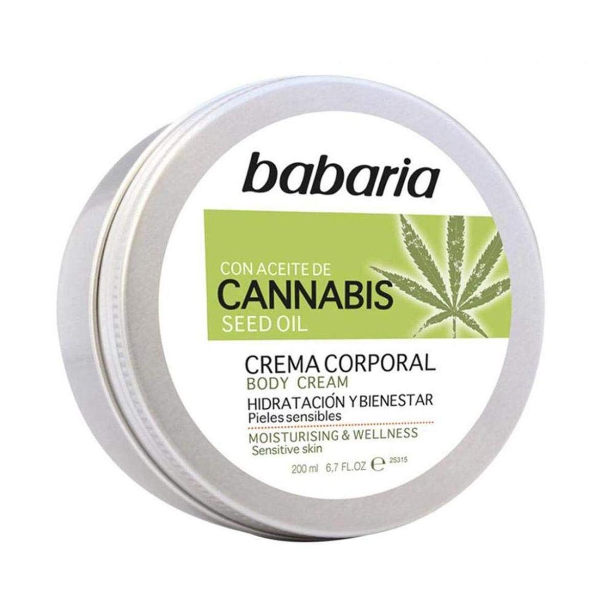 Crema corporal con aceite de cannabis de Babaria