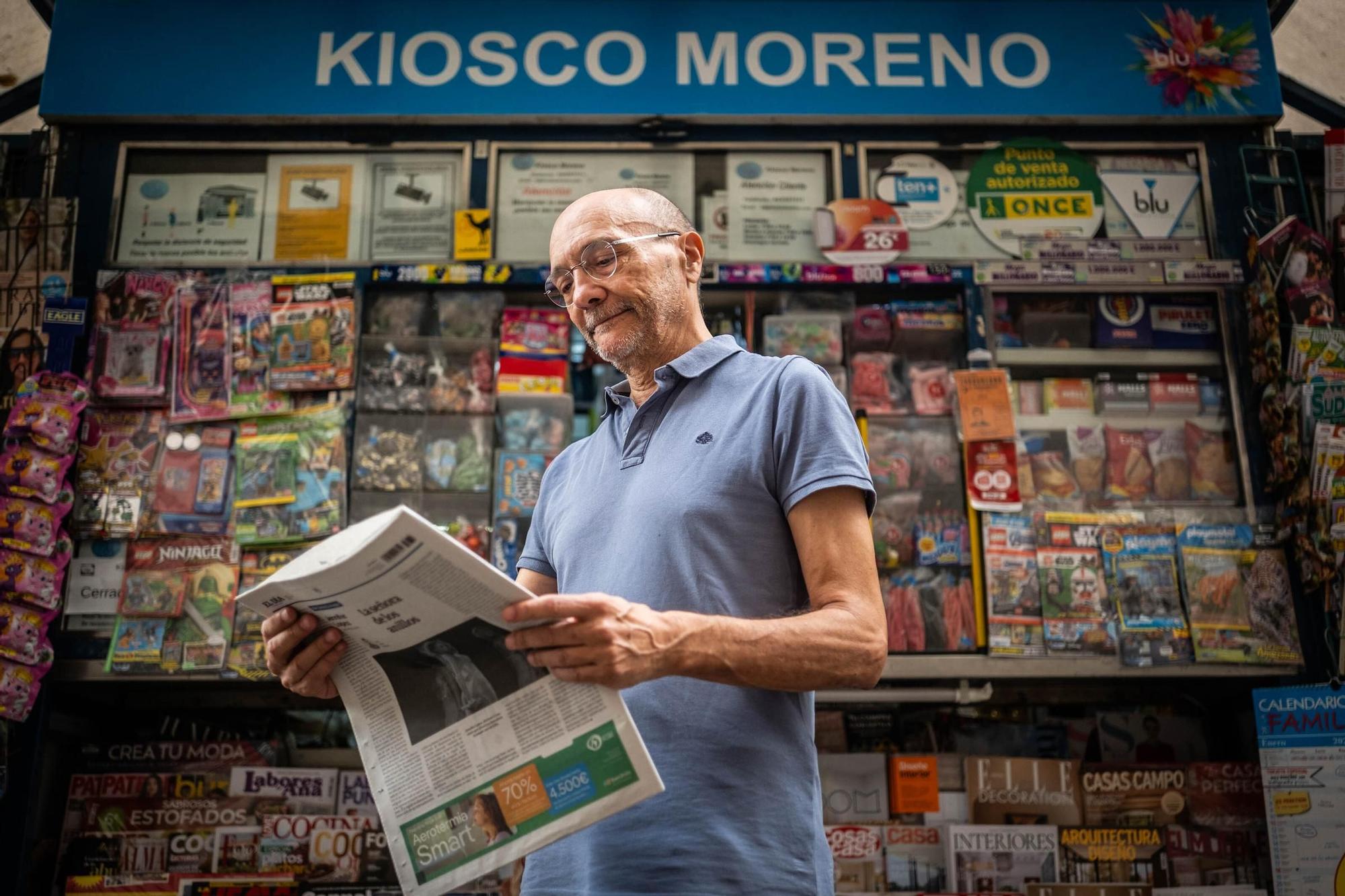Pedro Moreno, uno de los kiosqueros más antiguos de Santa Cruz