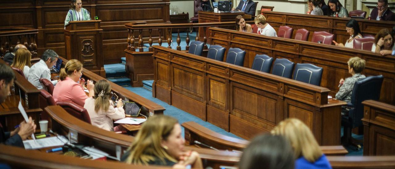 Imagen del último pleno del Parlamento de Canarias celebrado antes de las vacaciones veraniegas, a finales de julio.