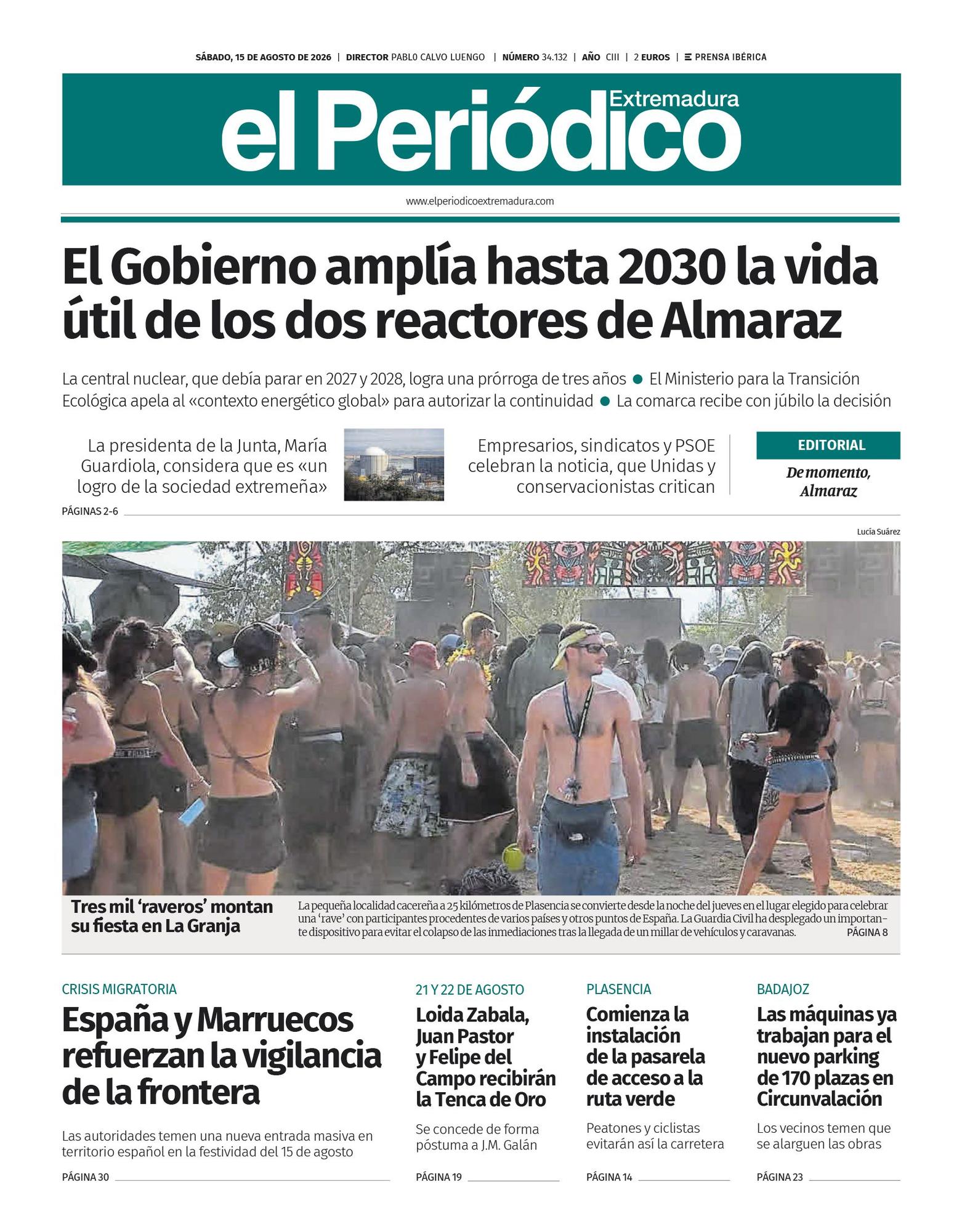 Consulta la portada correspondiente al día 15 de agosto de 2026