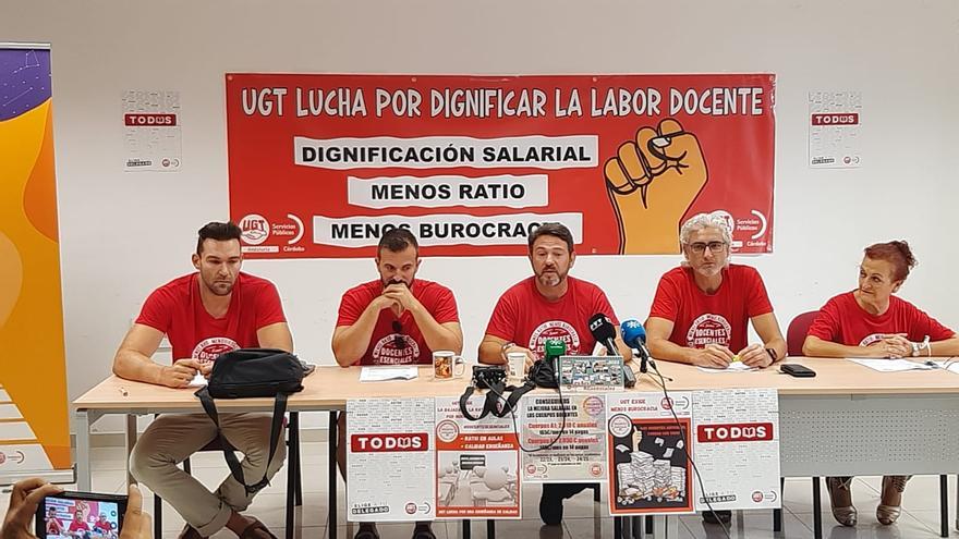 UGT Córdoba anuncia una campaña de movilizaciones para conseguir la bajada de ratio