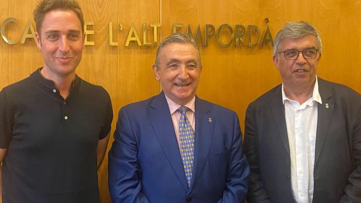 Agustí Badosa amb Jordi Masquef i Josep Maria Bernils.