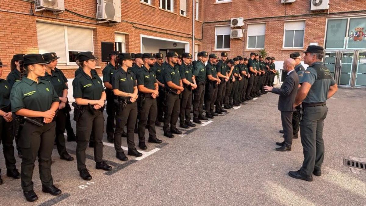 Acto de bienvenida a los nuevos agentes de la Guardia Civil.
